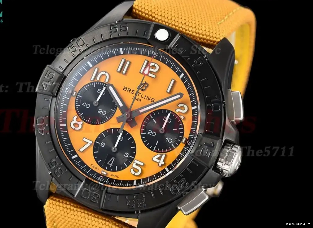 44mm Cal.01 BLSF NY B01 Dial DLC Mission Yellow Chrono Avenger Night 0518